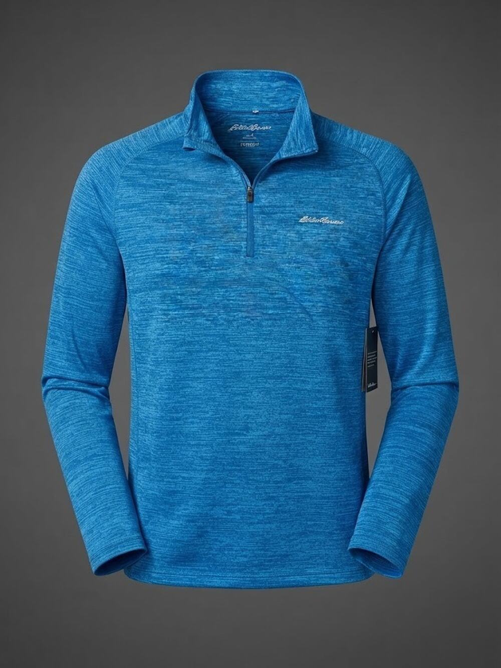 Eddie Bauer Shirt 1/4 Zip Mens Small Blue Freedry Motion Performance Pullover M